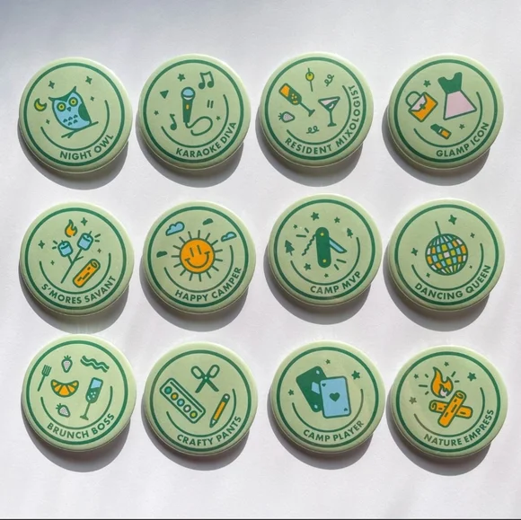 12 Party Buttons - Picture 1 of 2